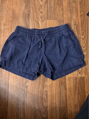 Old Navy Navy Blue High-Waist Drawstring Shorts